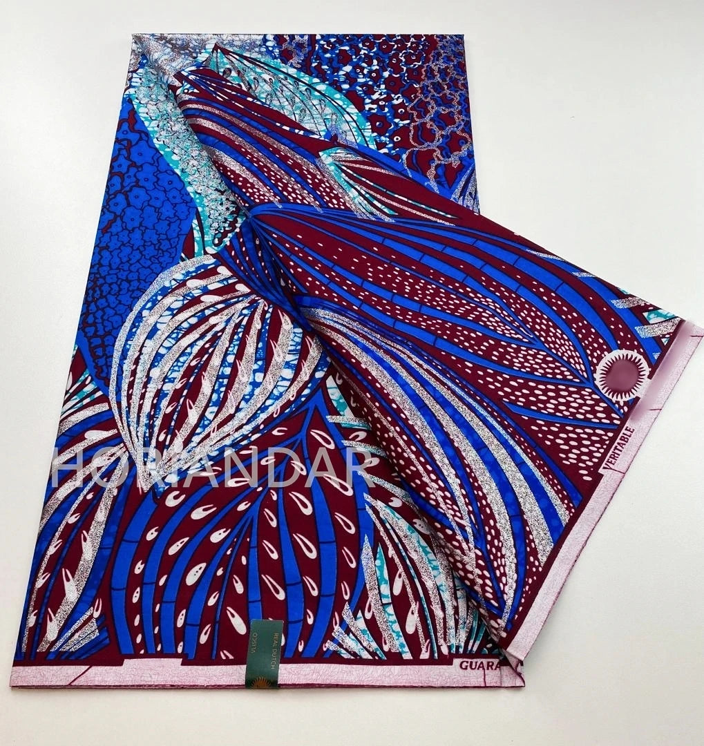 2026 Grand Super Original African Wax Fabric High Quality Nigerian Print Ankara Fabric For Sewing 6 Yard Women Dress 100% Cotton