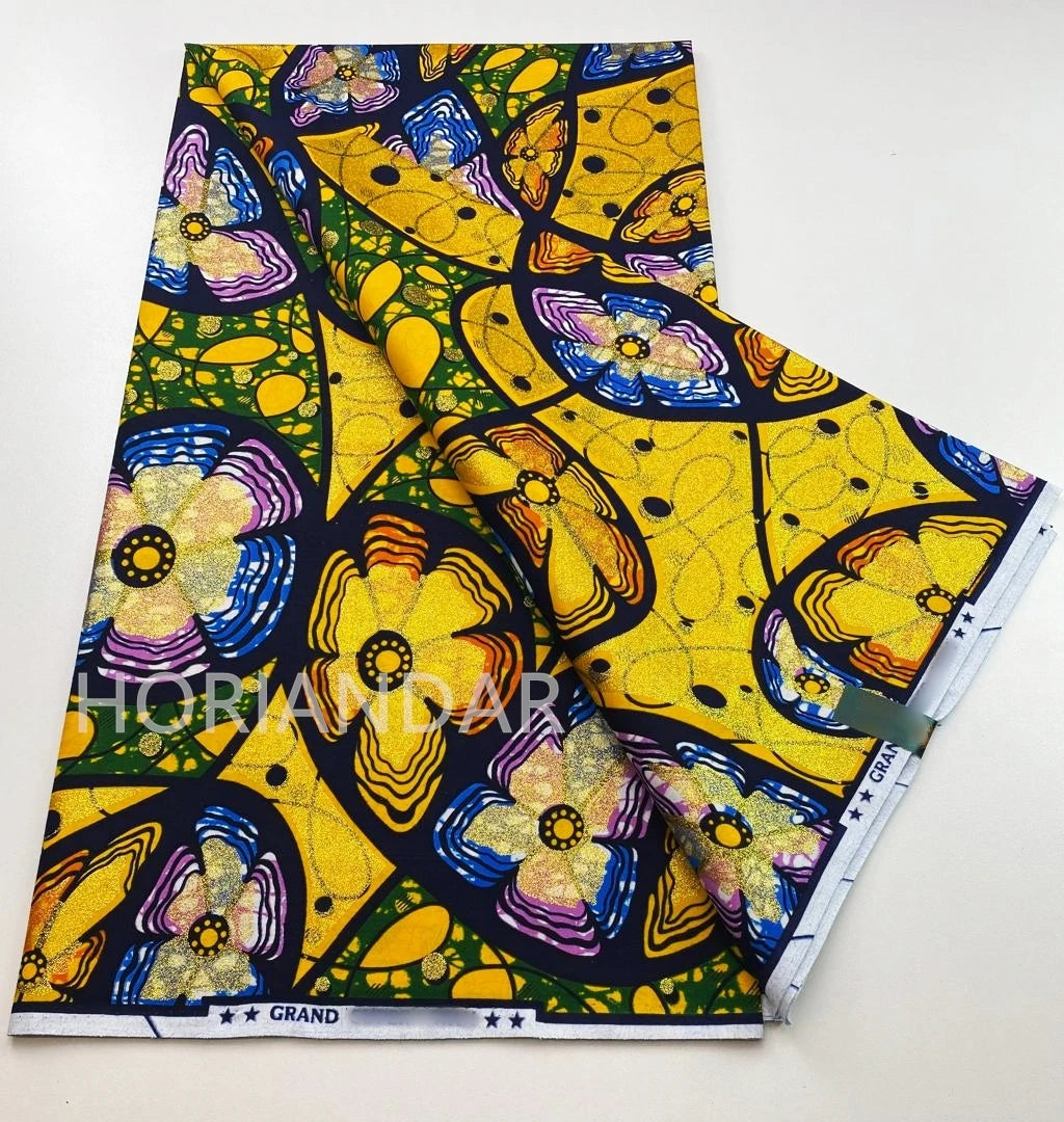 2026 Grand Super Original African Wax Fabric High Quality Nigerian Print Ankara Fabric For Sewing 6 Yard Women Dress 100% Cotton