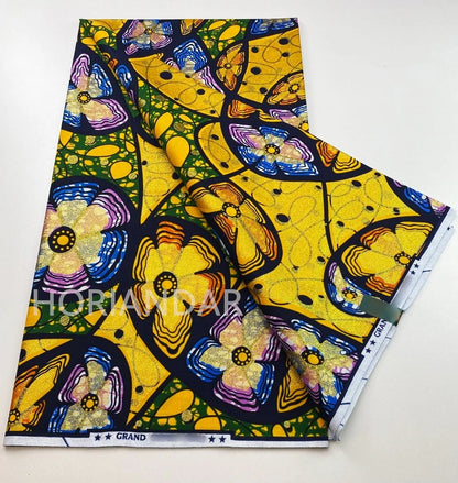 2026 Grand Super Original African Wax Fabric High Quality Nigerian Print Ankara Fabric For Sewing 6 Yard Women Dress 100% Cotton