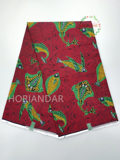 Classical Fabric Dutch Hollandais Fabric Veritable Real Wax for African Printed Dress Guaranteed 100% Cotton 6 Yards