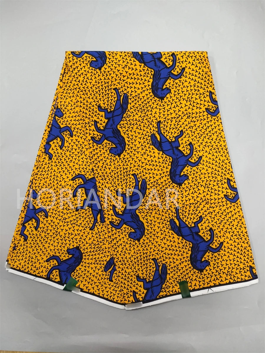 Classical Fabric Dutch Hollandais Fabric Veritable Real Wax for African Printed Dress Guaranteed 100% Cotton 6 Yards