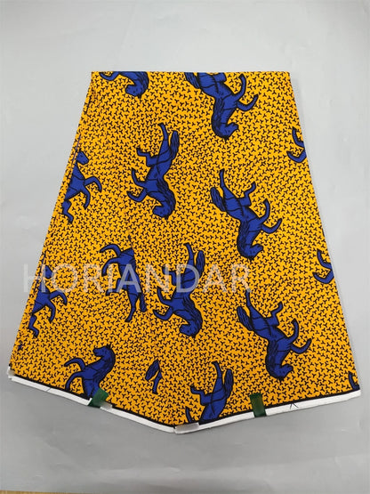 Classical Fabric Dutch Hollandais Fabric Veritable Real Wax for African Printed Dress Guaranteed 100% Cotton 6 Yards