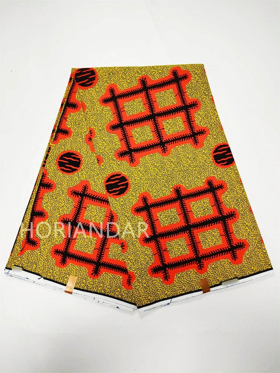 Veritable Guaranteed Dutch Hollandais Quality Prints Pagne African Fabric Dress Real Wax 100% Cotton 6 Yards