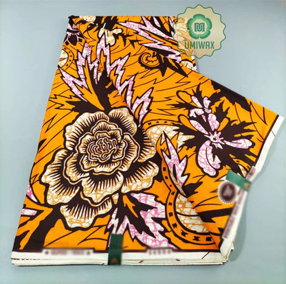 2025 Newest Veritable Original Super-W Guaranteed Dutch Hollandais Pagne Real Wax Print Fabric African Dress 100% Cotton 6 yard