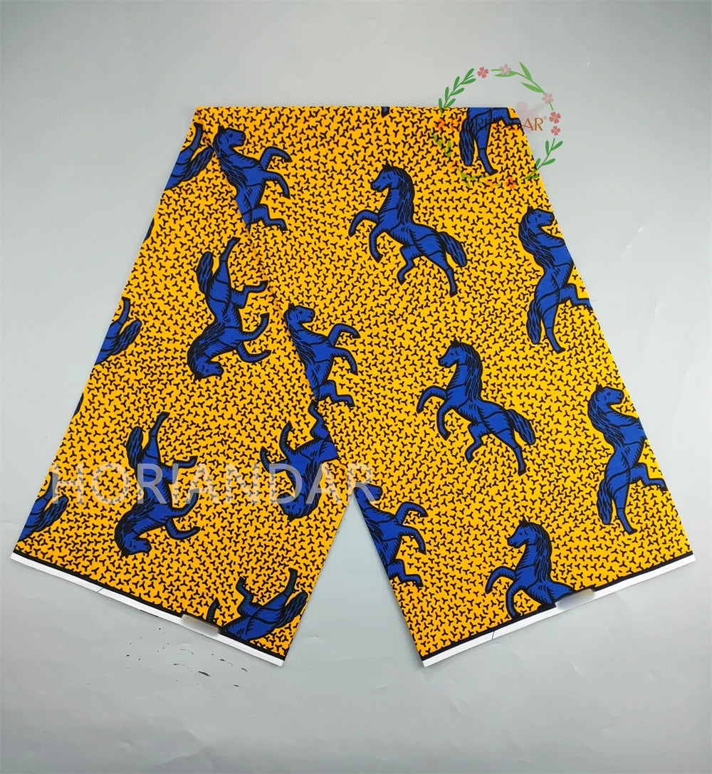 Classical Fabric Dutch Hollandais Fabric Veritable Real Wax for African Printed Dress Guaranteed 100% Cotton 6 Yards