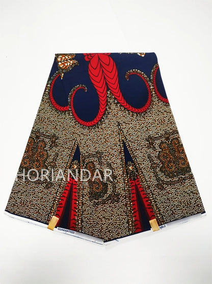 Veritable Guaranteed Dutch Hollandais Quality Prints Pagne African Fabric Dress Real Wax 100% Cotton 6 Yards