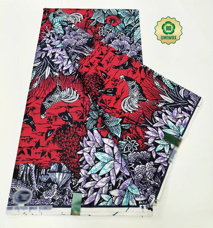 2025 Newest Veritable Original Super-W Guaranteed Dutch Hollandais Pagne Real Wax Print Fabric African Dress 100% Cotton 6 yard