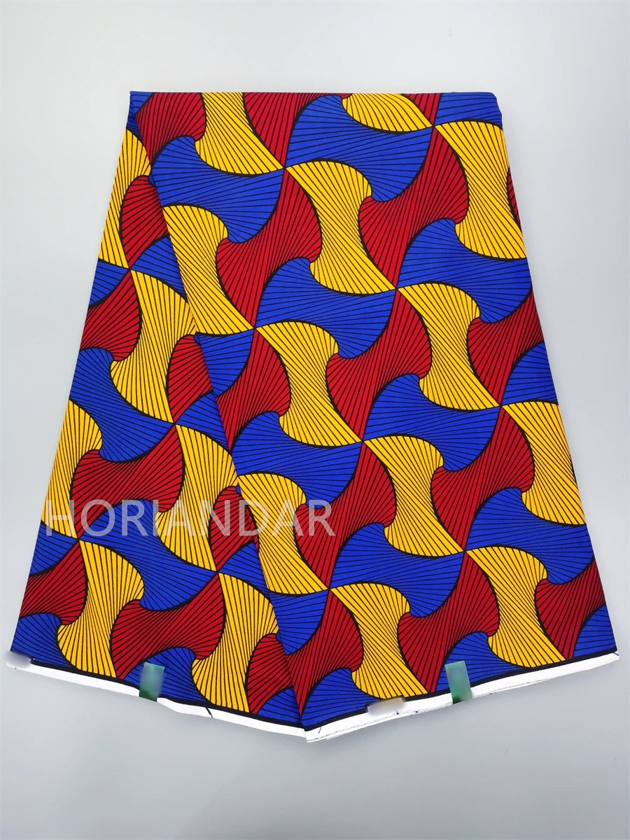 Classical Fabric Dutch Hollandais Fabric Veritable Real Wax for African Printed Dress Guaranteed 100% Cotton 6 Yards
