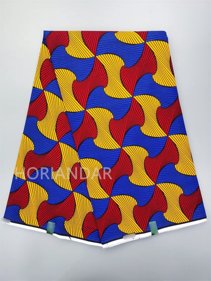 Classical Fabric Dutch Hollandais Fabric Veritable Real Wax for African Printed Dress Guaranteed 100% Cotton 6 Yards