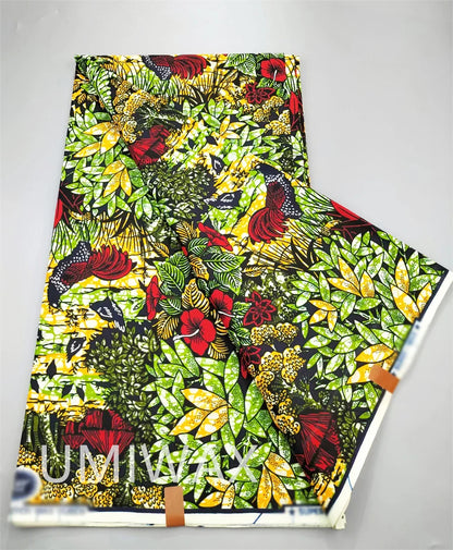 2025 Newest Veritable Original Super-W Guaranteed Dutch Hollandais Pagne Real Wax Print Fabric African Dress 100% Cotton 6 yard