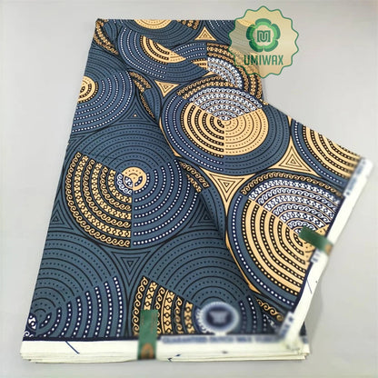 2025 Newest Veritable Original Super-W Guaranteed Dutch Hollandais Pagne Real Wax Print Fabric African Dress 100% Cotton 6 yard