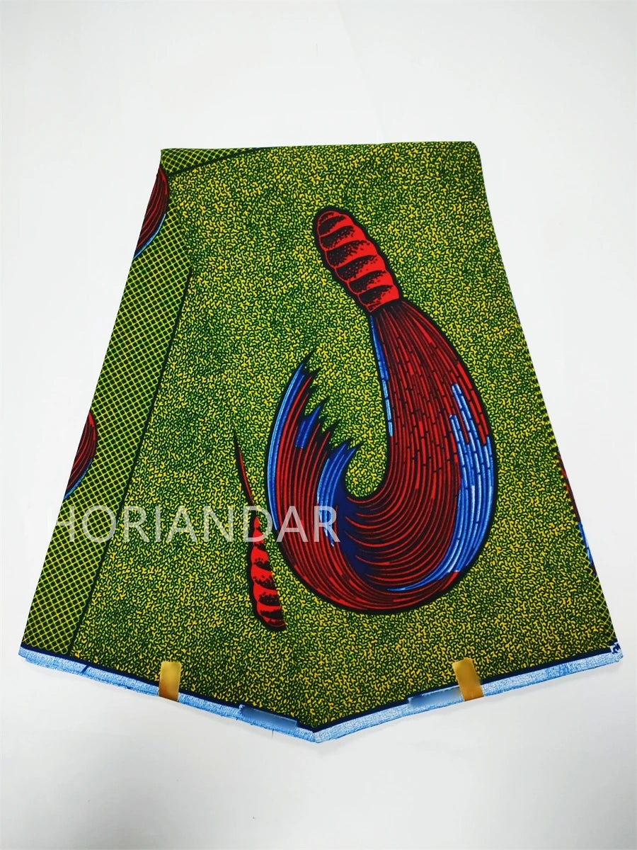 Veritable Guaranteed Dutch Hollandais Quality Prints Pagne African Fabric Dress Real Wax 100% Cotton 6 Yards