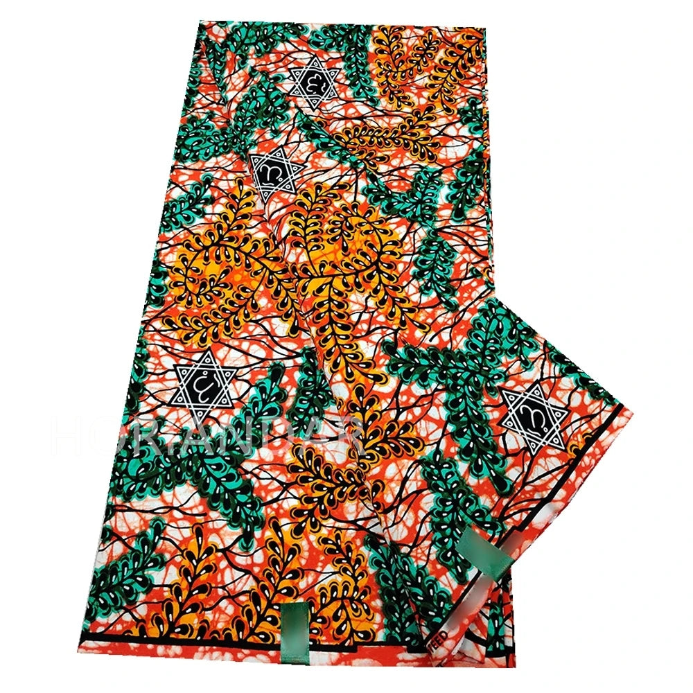 Veritable Guaranteed Dutch Hollandais Quality Prints Pagne African Fabric Dress Real Wax 100% Cotton 6 Yards