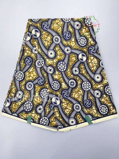 Classical Fabric Dutch Hollandais Fabric Veritable Real Wax for African Printed Dress Guaranteed 100% Cotton 6 Yards