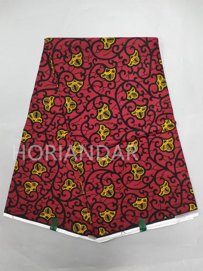 Classical Fabric Dutch Hollandais Fabric Veritable Real Wax for African Printed Dress Guaranteed 100% Cotton 6 Yards