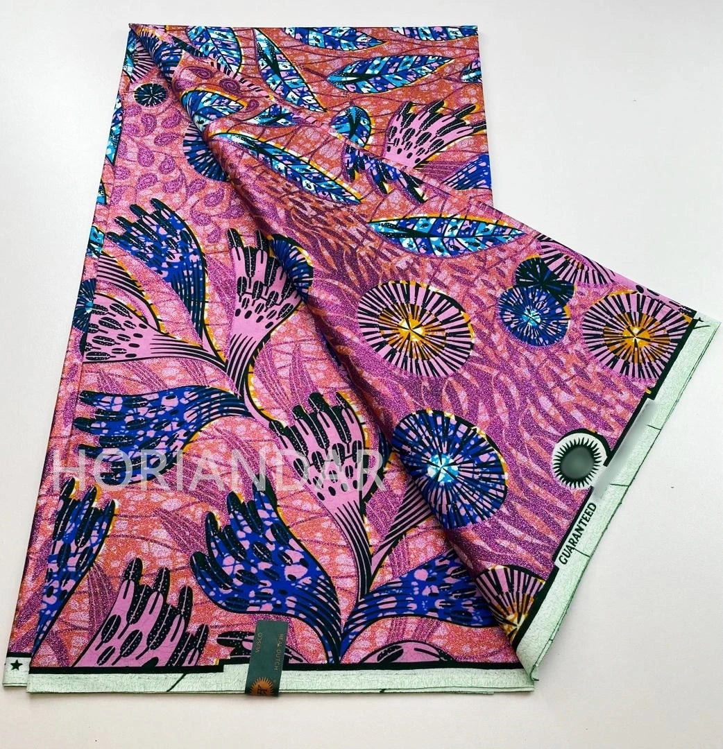 2026 Grand Super Original African Wax Fabric High Quality Nigerian Print Ankara Fabric For Sewing 6 Yard Women Dress 100% Cotton