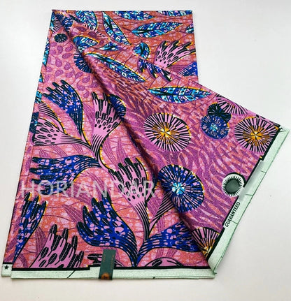 2026 Grand Super Original African Wax Fabric High Quality Nigerian Print Ankara Fabric For Sewing 6 Yard Women Dress 100% Cotton