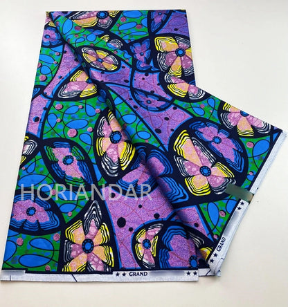 2026 Grand Super Original African Wax Fabric High Quality Nigerian Print Ankara Fabric For Sewing 6 Yard Women Dress 100% Cotton