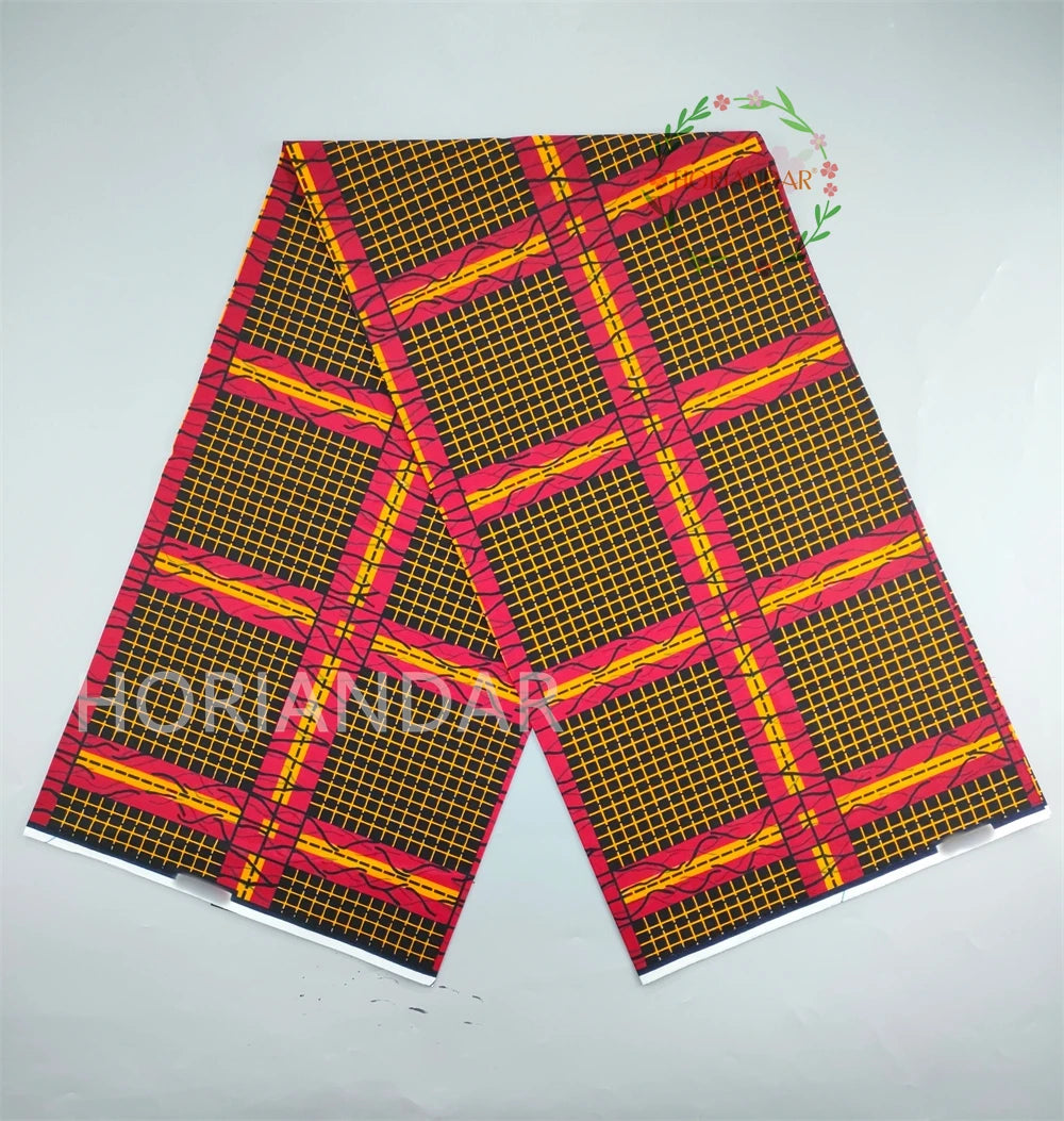 Classical Fabric Dutch Hollandais Fabric Veritable Real Wax for African Printed Dress Guaranteed 100% Cotton 6 Yards