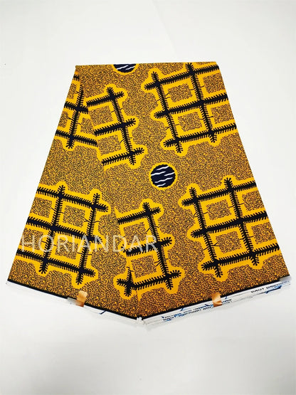 Veritable Guaranteed Dutch Hollandais Quality Prints Pagne African Fabric Dress Real Wax 100% Cotton 6 Yards