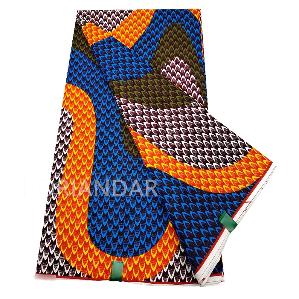 Veritable Guaranteed Dutch Hollandais Quality Prints Pagne African Fabric Dress Real Wax 100% Cotton 6 Yards
