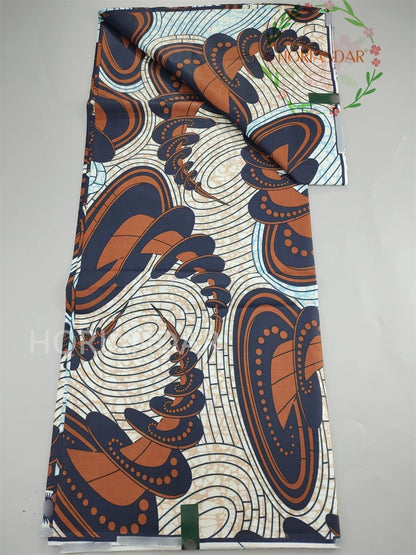 Veritable Super-V Original Hollandais Guaranteed African Grand Super Block Print Split Yardage Fabric 100% Cotton