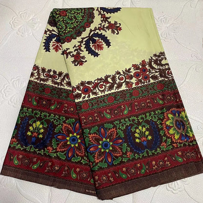 Big Flowers African Soft 100% Cotton Quality Fashion Printing Batik Hollan Ankara Wax Fabric For Sewing Women Dress 6Yards