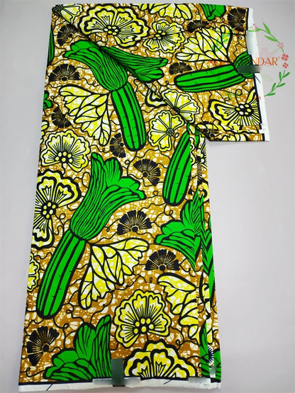 Veritable Super-V Original Hollandais Guaranteed African Grand Super Block Print Split Yardage Fabric 100% Cotton