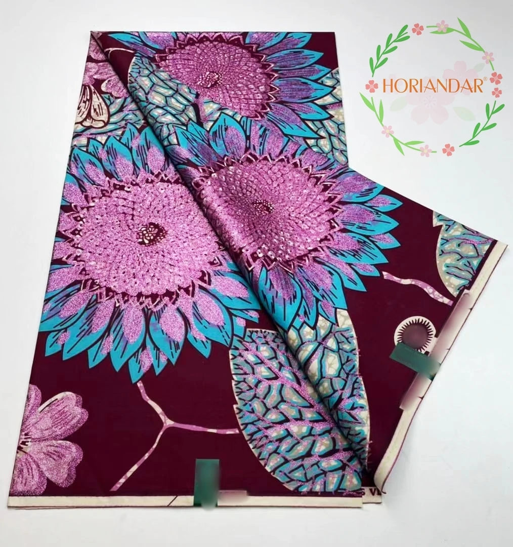 2026 Grand Super Original African Wax Fabric High Quality Nigerian Print Ankara Fabric For Sewing 6 Yard Women Dress 100% Cotton