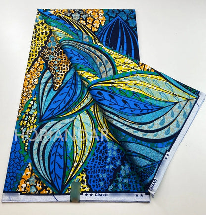 2026 Grand Super Original African Wax Fabric High Quality Nigerian Print Ankara Fabric For Sewing 6 Yard Women Dress 100% Cotton