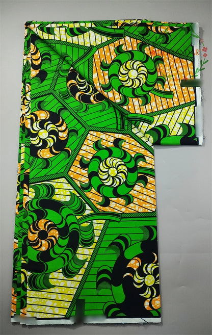Veritable Super-V Original Hollandais Guaranteed African Grand Super Block Print Split Yardage Fabric 100% Cotton