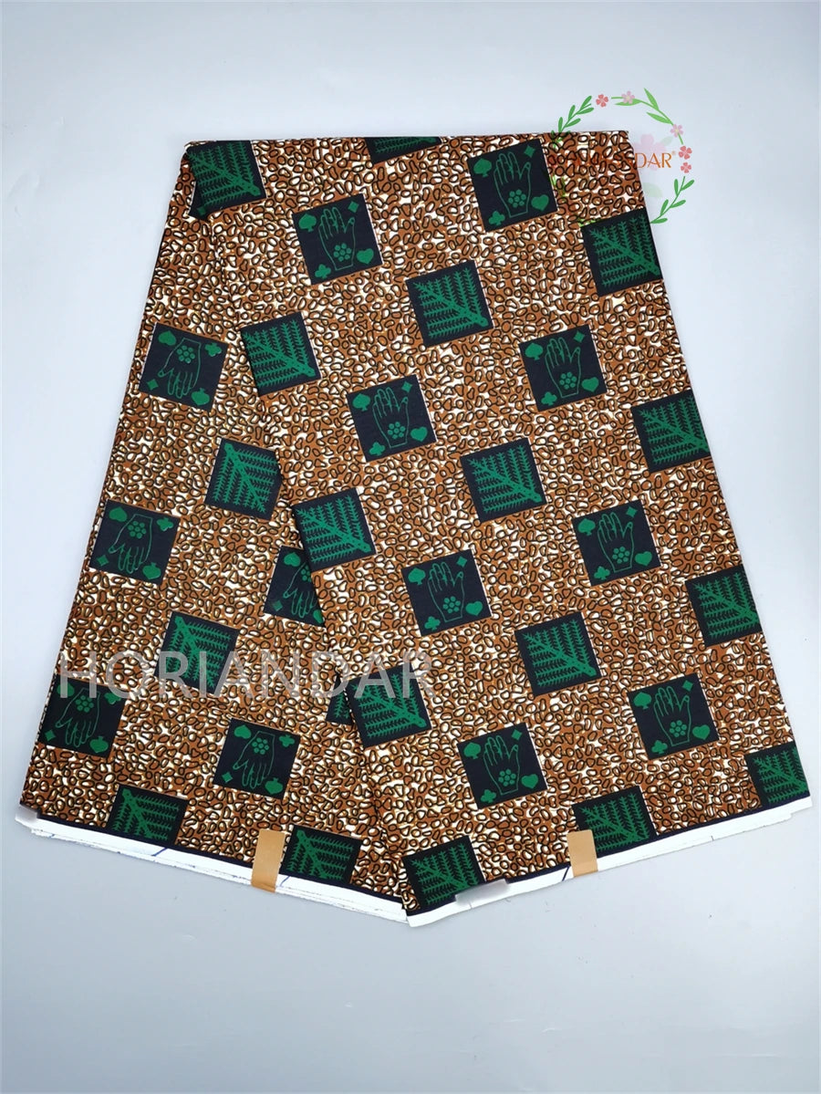 Classical Fabric Dutch Hollandais Fabric Veritable Real Wax for African Printed Dress Guaranteed 100% Cotton 6 Yards