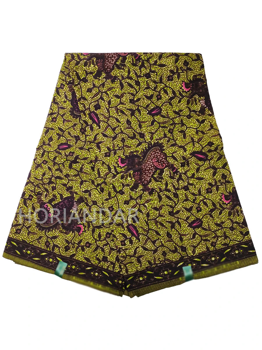 Veritable Guaranteed Dutch Hollandais Quality Prints Pagne African Fabric Dress Real Wax 100% Cotton 6 Yards