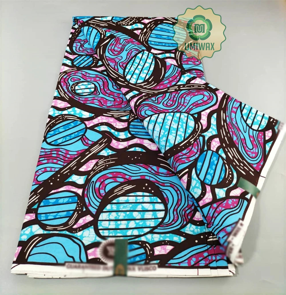 2025 Newest Veritable Original Super-W Guaranteed Dutch Hollandais Pagne Real Wax Print Fabric African Dress 100% Cotton 6 yard