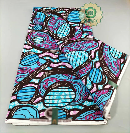 2025 Newest Veritable Original Super-W Guaranteed Dutch Hollandais Pagne Real Wax Print Fabric African Dress 100% Cotton 6 yard