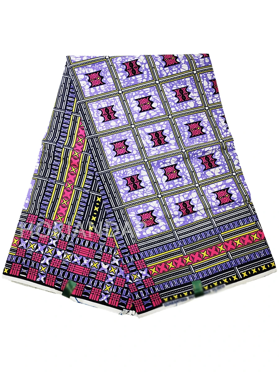 Classical Fabric Dutch Hollandais Fabric Veritable Real Wax for African Printed Dress Guaranteed 100% Cotton 6 Yards