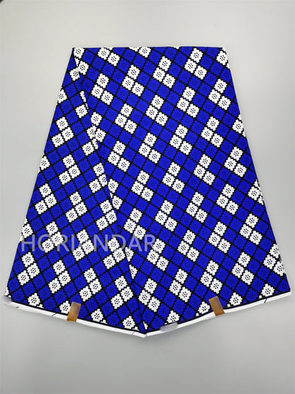Classical Fabric Dutch Hollandais Fabric Veritable Real Wax for African Printed Dress Guaranteed 100% Cotton 6 Yards