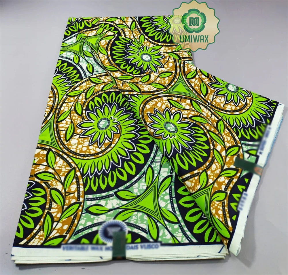 2025 Newest Veritable Original Super-W Guaranteed Dutch Hollandais Pagne Real Wax Print Fabric African Dress 100% Cotton 6 yard