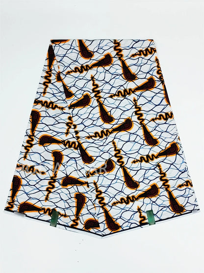 Classical Fabric Dutch Hollandais Fabric Veritable Real Wax for African Printed Dress Guaranteed 100% Cotton 6 Yards