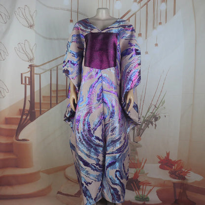 The New Listing woman african dresses for party Fashionable jacquard fabric evening dresses woman elegant luxury woman kaftan