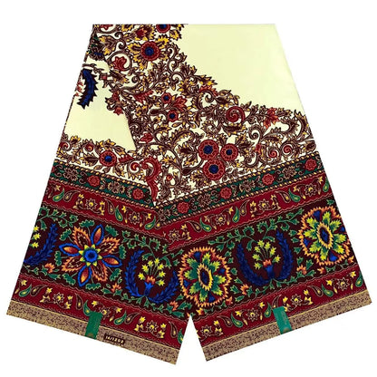 Big Flowers African Soft 100% Cotton Quality Fashion Printing Batik Hollan Ankara Wax Fabric For Sewing Women Dress 6Yards