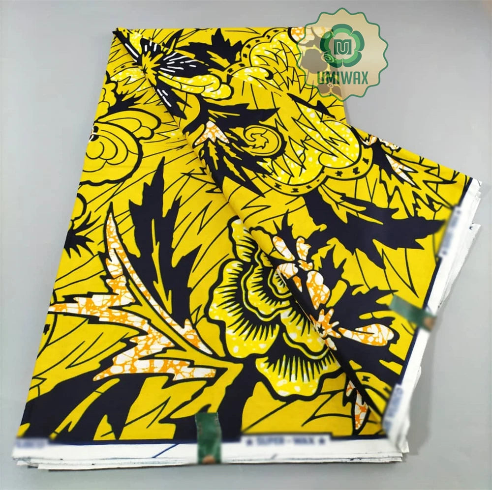 2025 Newest Veritable Original Super-W Guaranteed Dutch Hollandais Pagne Real Wax Print Fabric African Dress 100% Cotton 6 yard