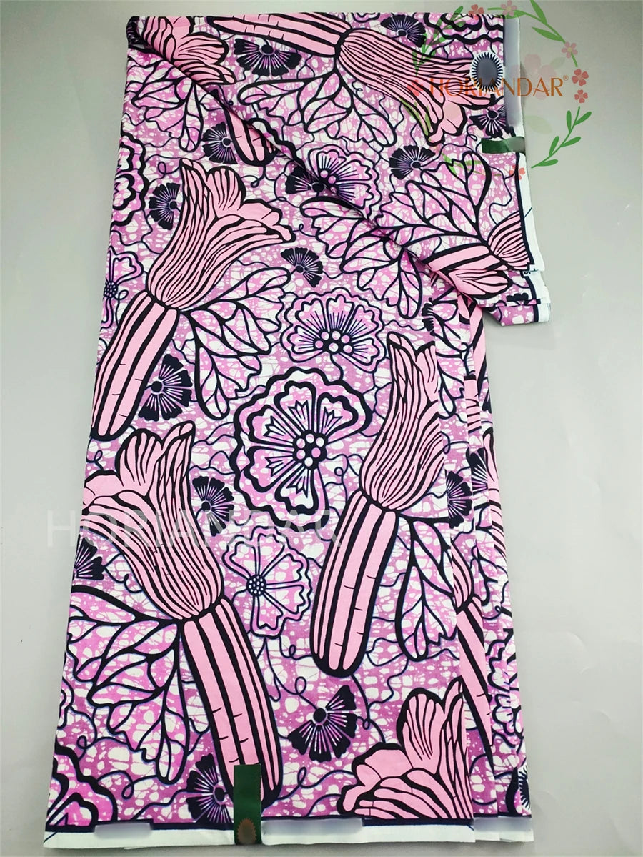 Veritable Super-V Original Hollandais Guaranteed African Grand Super Block Print Split Yardage Fabric 100% Cotton