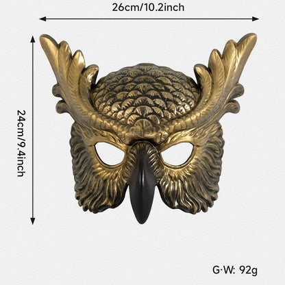 New Halloween Owl Mask Carnival Props Owl Mask Festival Cosplay Photo Props Atmosphere Dance Party Dress Up