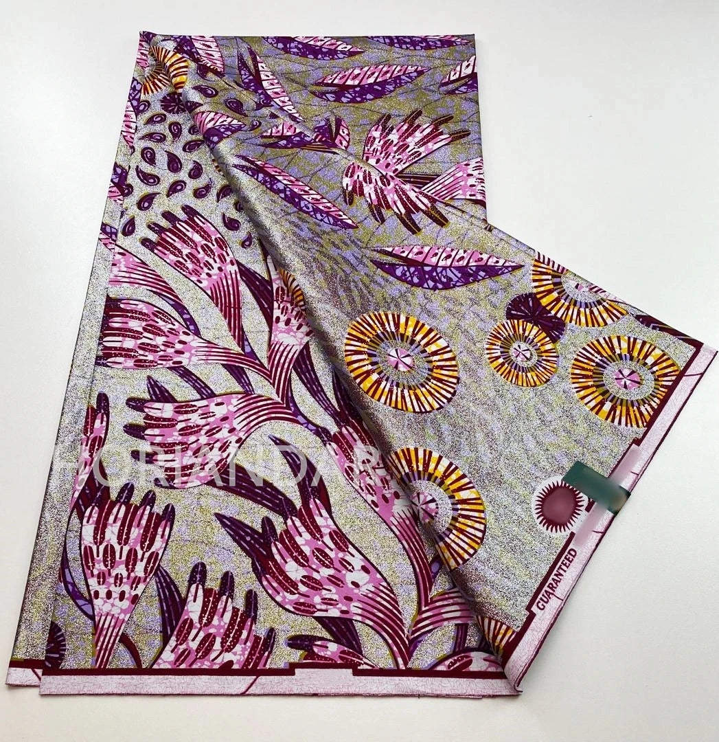 2026 Grand Super Original African Wax Fabric High Quality Nigerian Print Ankara Fabric For Sewing 6 Yard Women Dress 100% Cotton