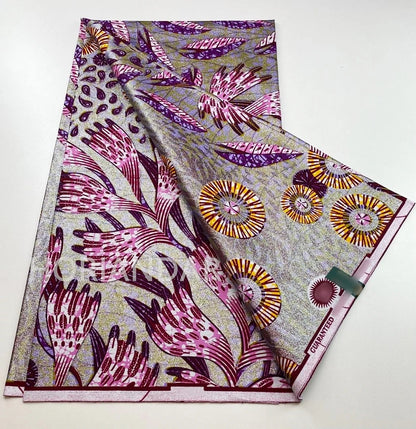 2026 Grand Super Original African Wax Fabric High Quality Nigerian Print Ankara Fabric For Sewing 6 Yard Women Dress 100% Cotton