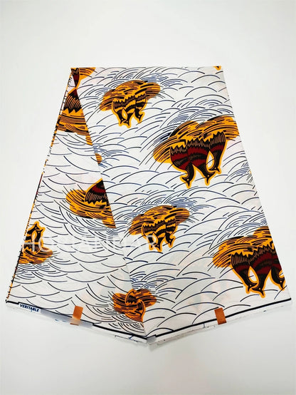 Classical Fabric Dutch Hollandais Fabric Veritable Real Wax for African Printed Dress Guaranteed 100% Cotton 6 Yards