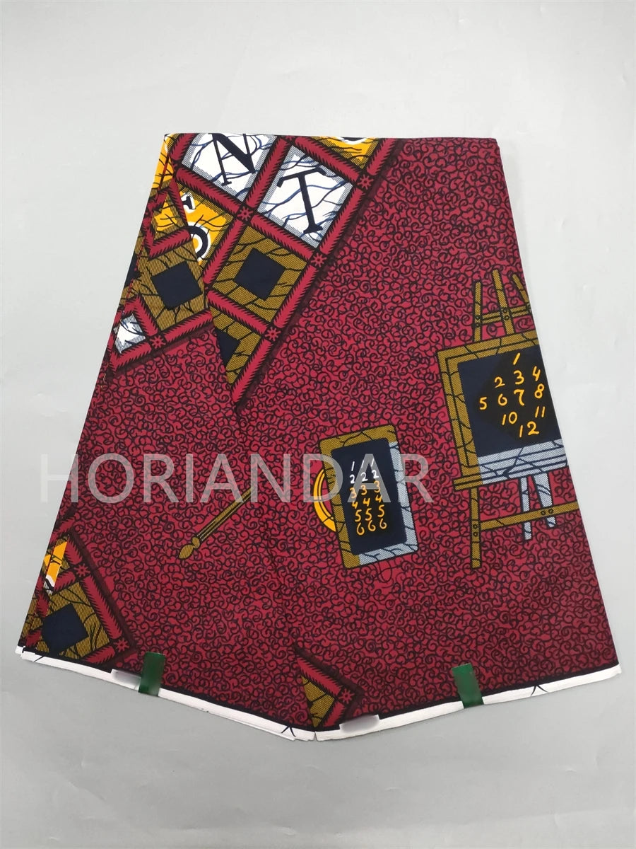 Classical Fabric Dutch Hollandais Fabric Veritable Real Wax for African Printed Dress Guaranteed 100% Cotton 6 Yards