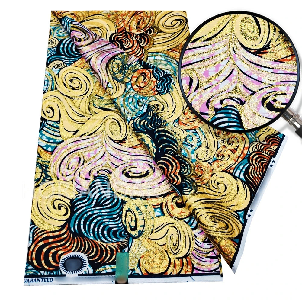 2026 Grand Super Original African Wax Fabric High Quality Nigerian Print Ankara Fabric For Sewing 6 Yard Women Dress 100% Cotton