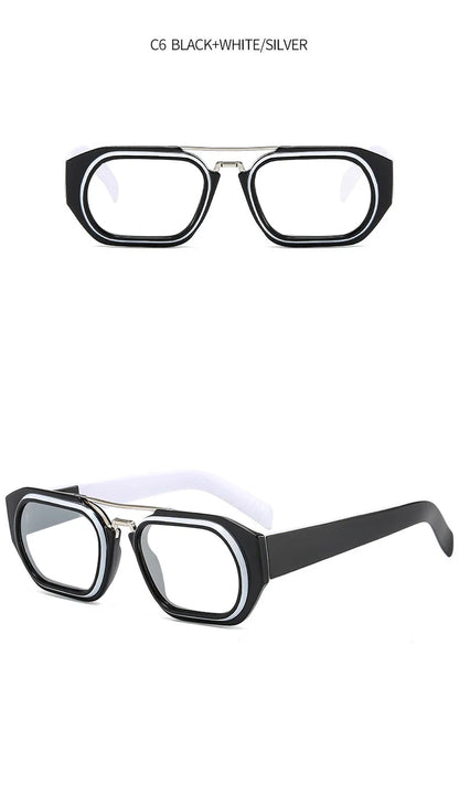New Fashion Brand Designer Eyeglasses For Men With Diopters +1 +6.0 Colorful Square Anti Blue Light Reading Glasses Women Green